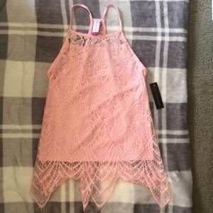 Juniors pink tank